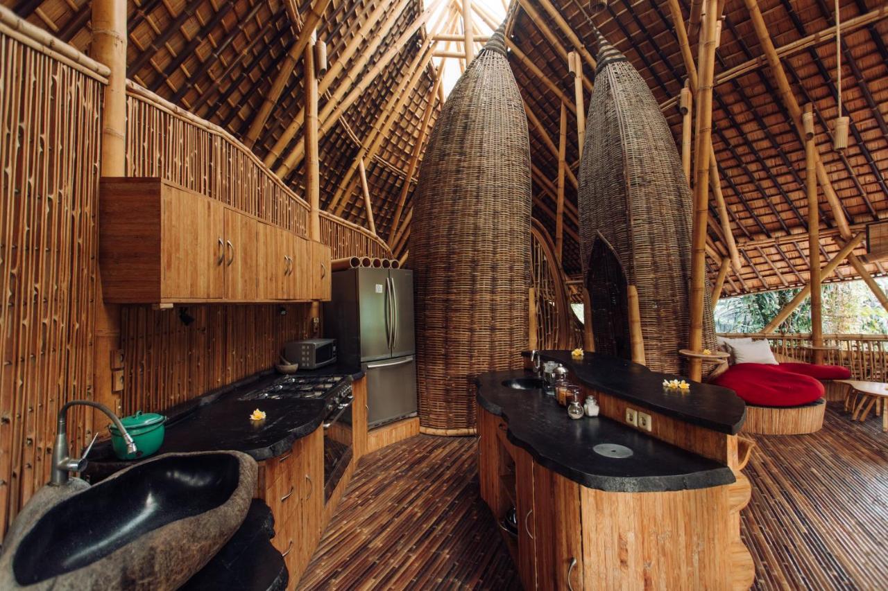 Temple House 3Bds Eco Bamboo House Pool River View Bringkit Екстериор снимка